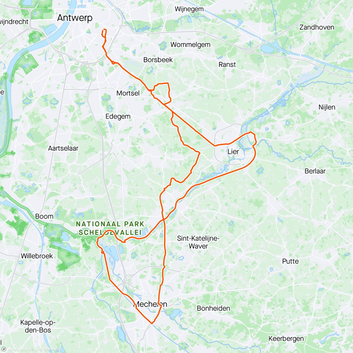 Mappa dell'attività Coffee ride