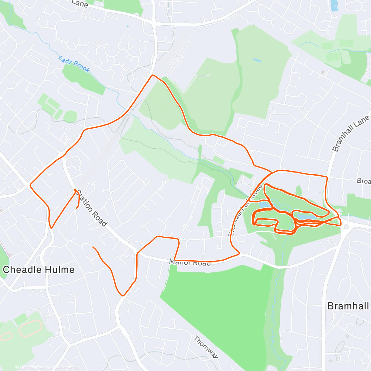 Map of the activity, NYD parkrun 🥪