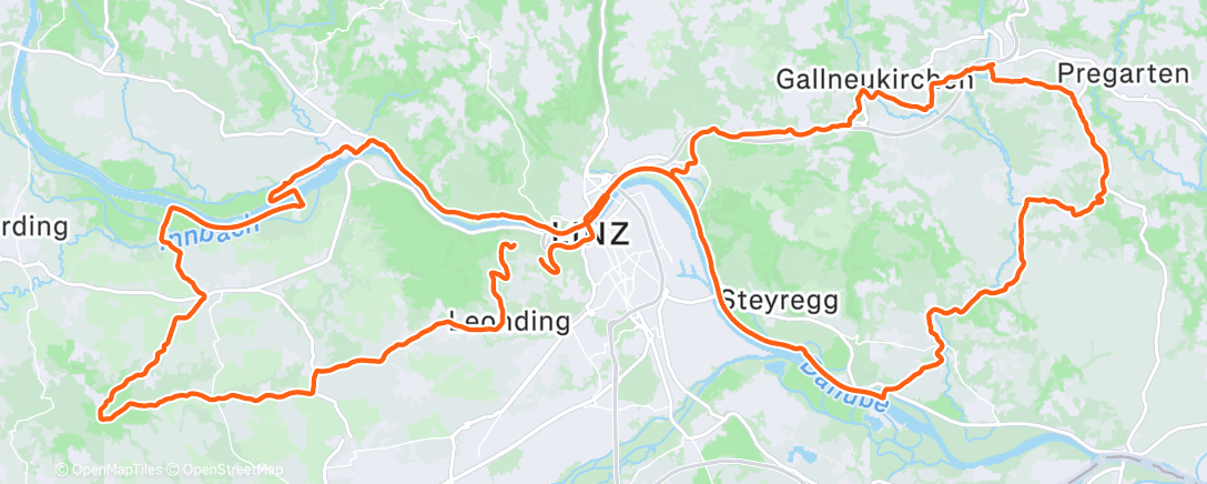 Map of the activity, Fahrt am Morgen