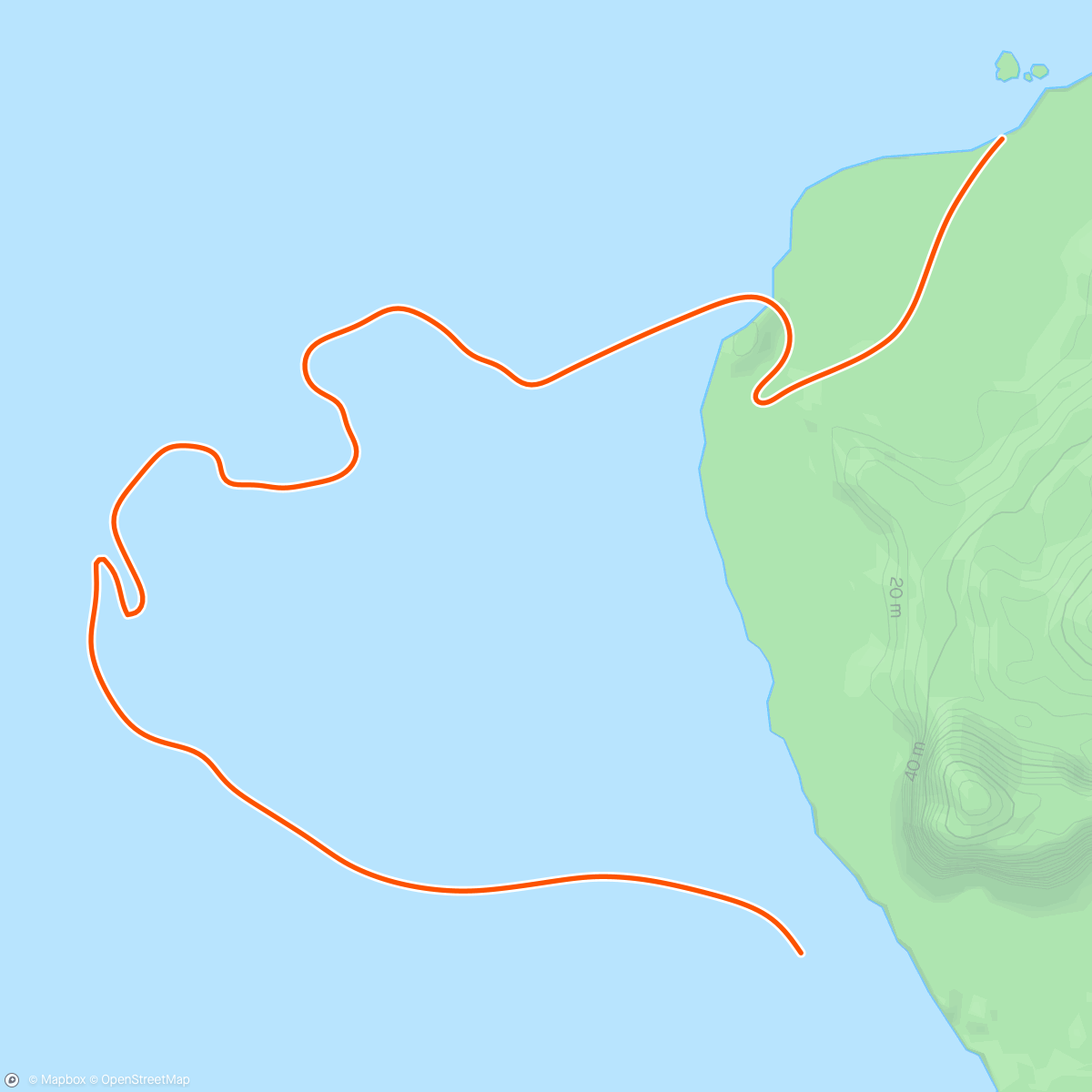 Mapa da atividade, Zwift - Micro Wave on Big Flat 8 in Watopia
