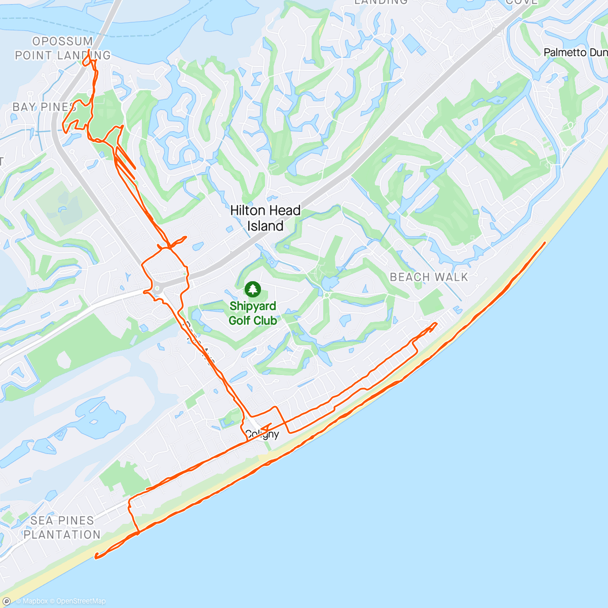 Map of the activity, First on the Trek Fuel, a great mountain bike I use on easy trails here, then on the Specialized Roll, a great beach and trail bike for the whole island.