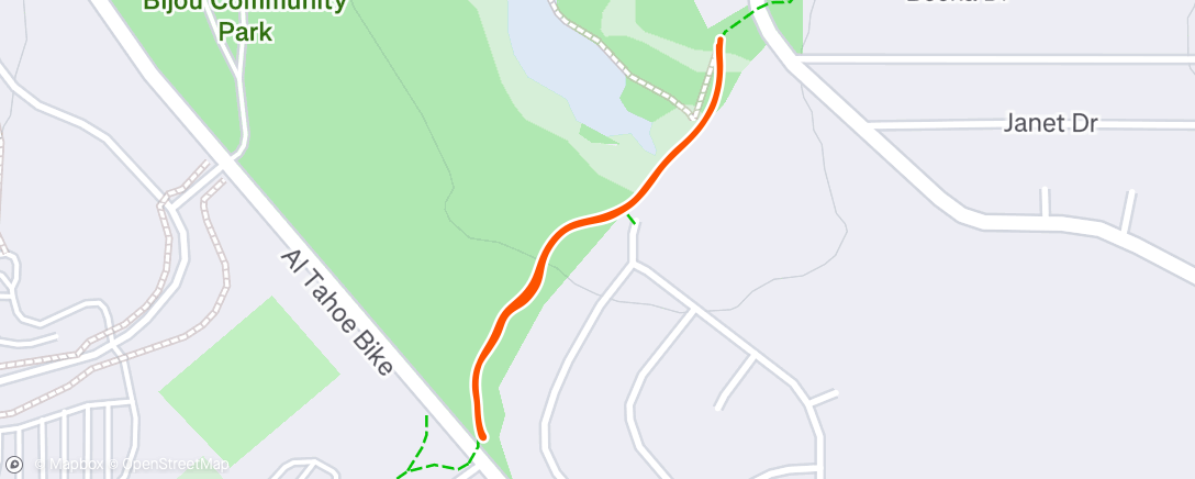 活动地图，evening bijou greenway ride