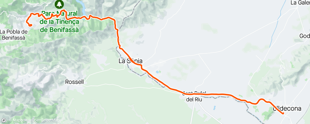 Map of the activity, El Ballestar