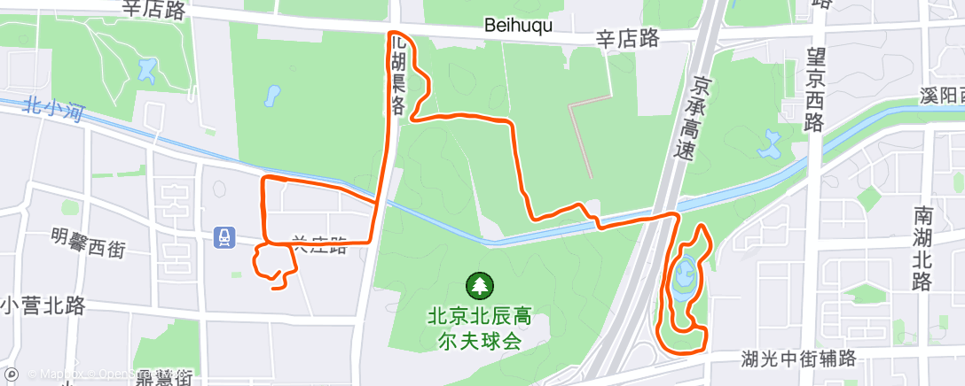 Map of the activity, 晨间跑步 ☁️