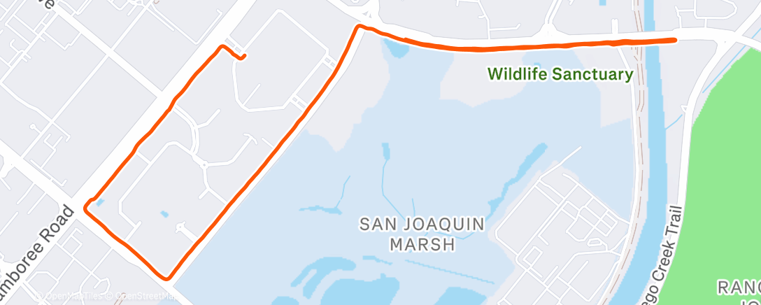 Map of the activity, Night Run