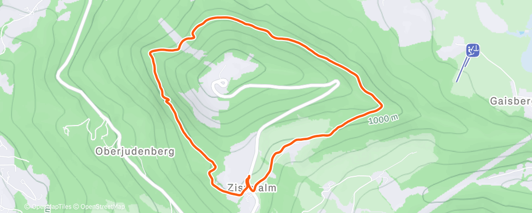 Map of the activity, Afternoon Hike