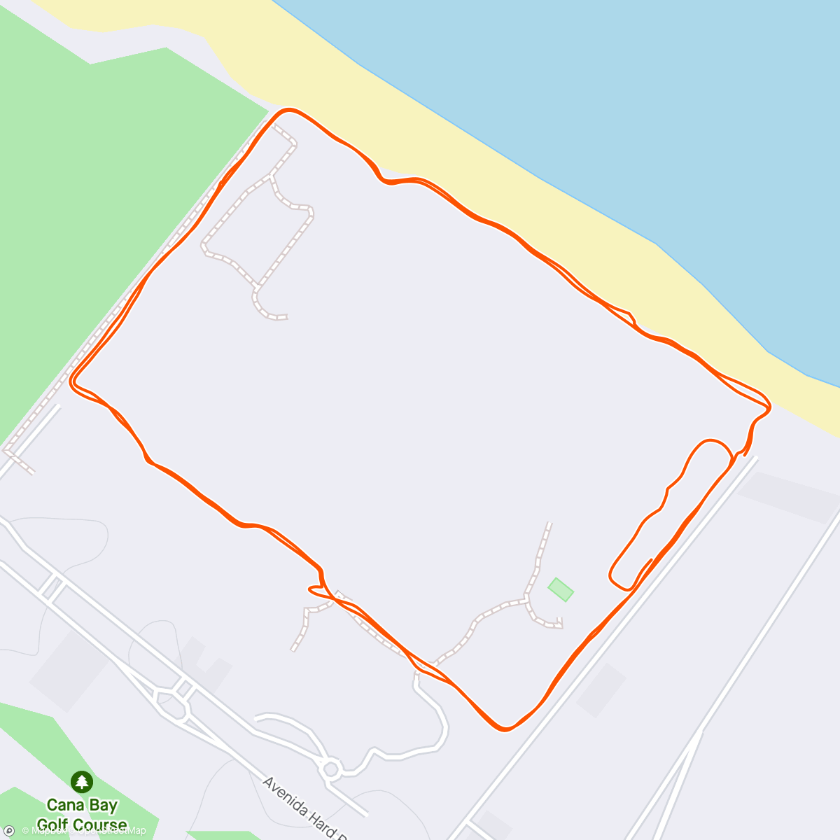 Map of the activity, Hard Rock Hungover 5k