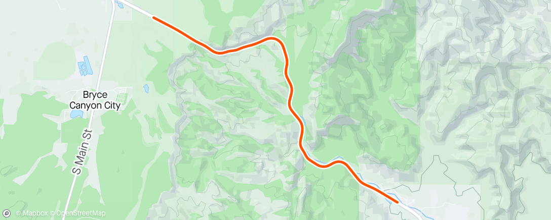 Map of the activity, Virtual ride