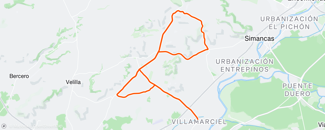 Map of the activity, Bicicleta a la hora del almuerzo