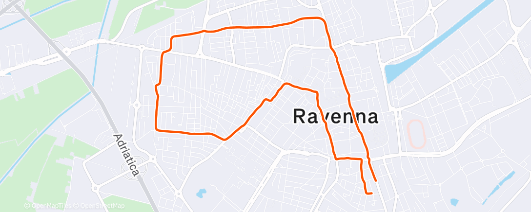 Map of the activity, Camminata serale