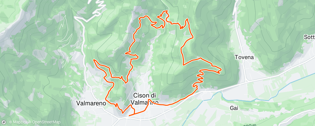 Map of the activity, Trail del ricordo 2025