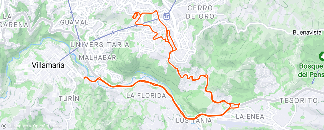 Map of the activity, Trabajos Velodromo TT