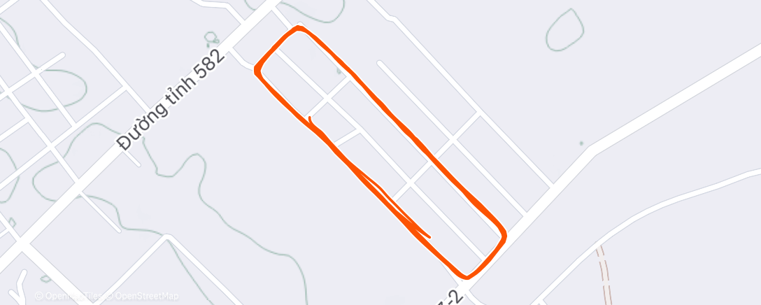 Map of the activity, Afternoon Run