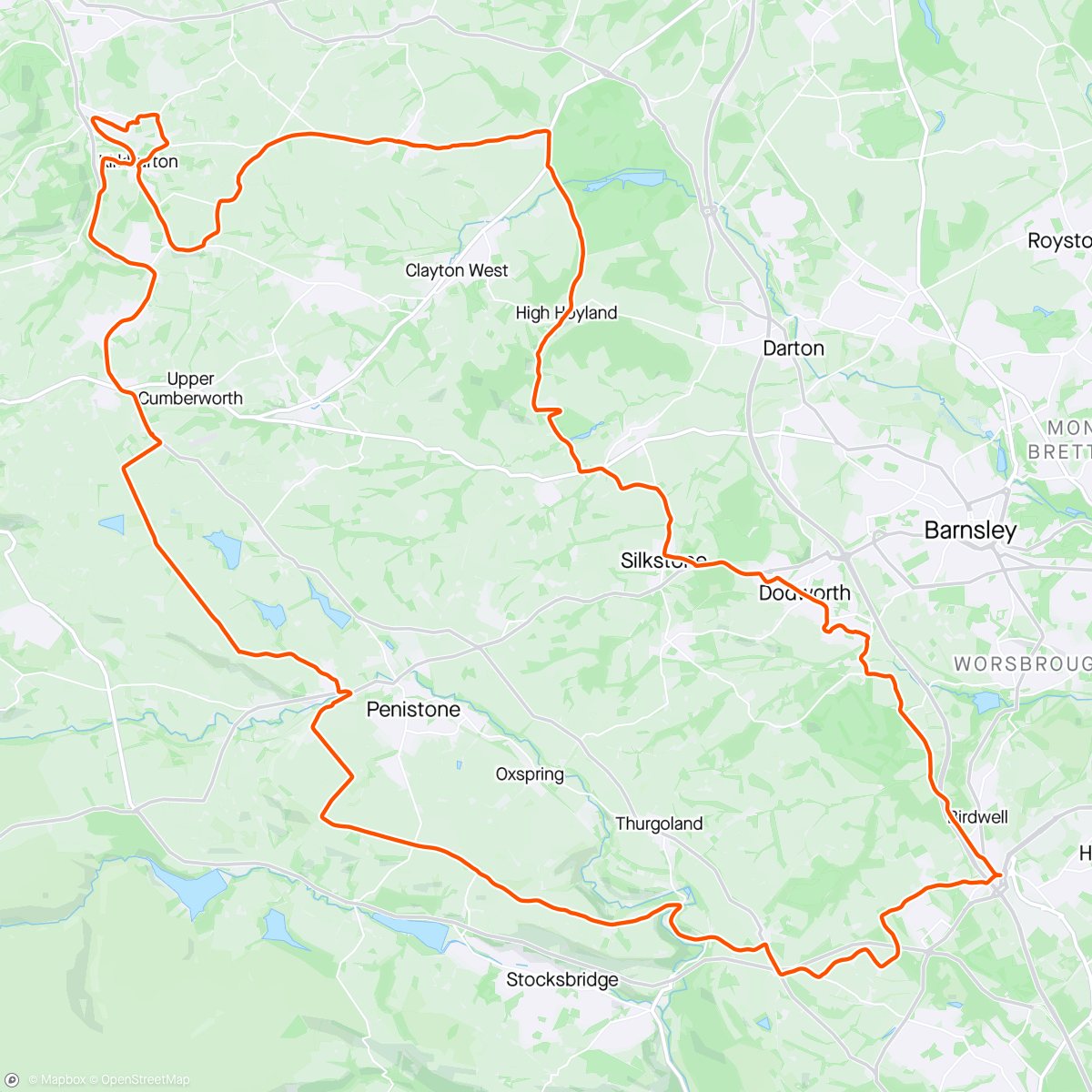 Map of the activity, What a contrast 😫 … 2C on the Wahoo but definitely sub zero with wind chill, when it started raining we were waiting for the snow 🌧️🥶🙈🤪 Shortened route - Eddie & I go again tomorrow 😉