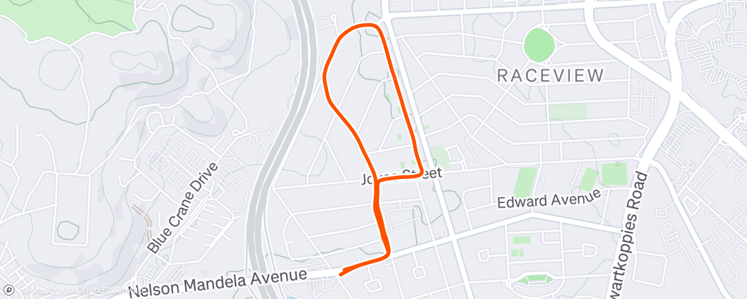 Map of the activity, Morning Run