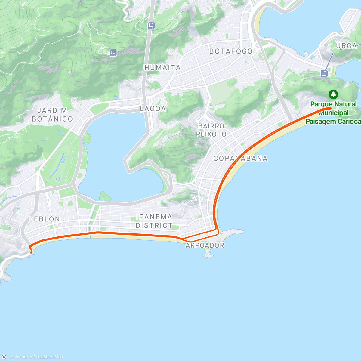 活动地图，ROUVY - Rio de Janeiro - Copacabana