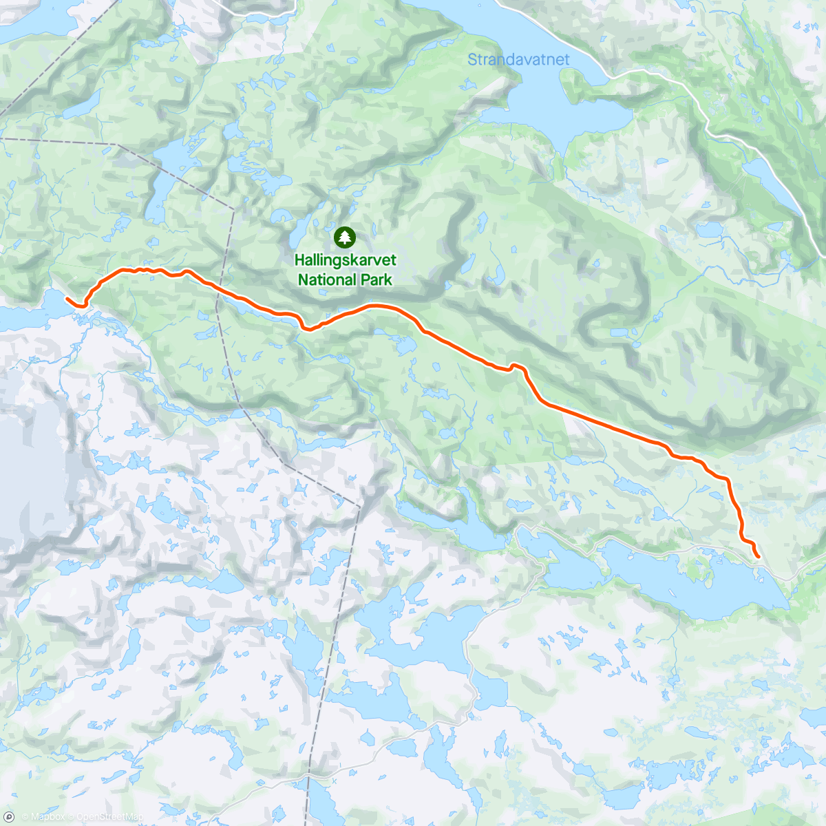 Map of the activity, Leite etter brøytestikker med Arild