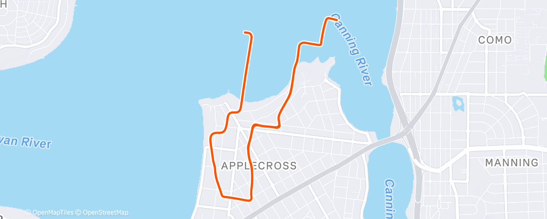 Map of the activity, MyWhoosh - Mount Pleasant