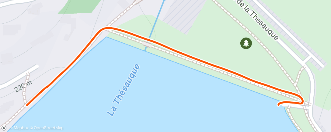 Map of the activity, Trail dans l'après-midi