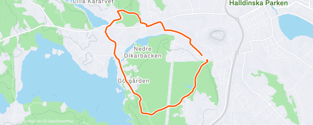 Map of the activity, Lunch Run