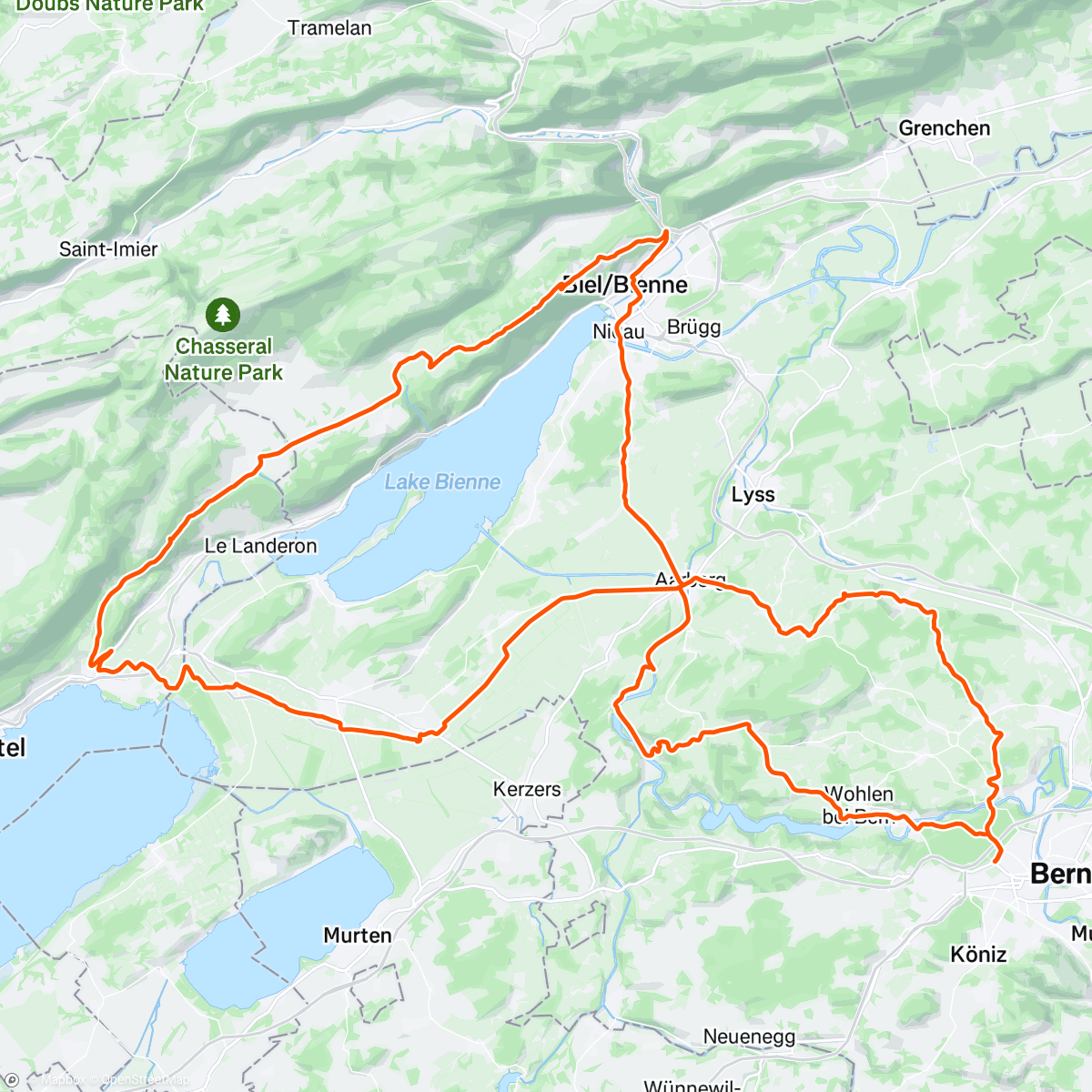 Map of the activity, Uhuere schön