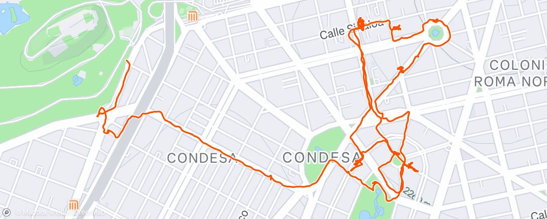 Map of the activity, Afternoon walk