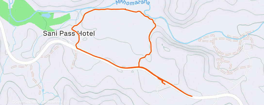 Map of the activity, Lunch Trail Run