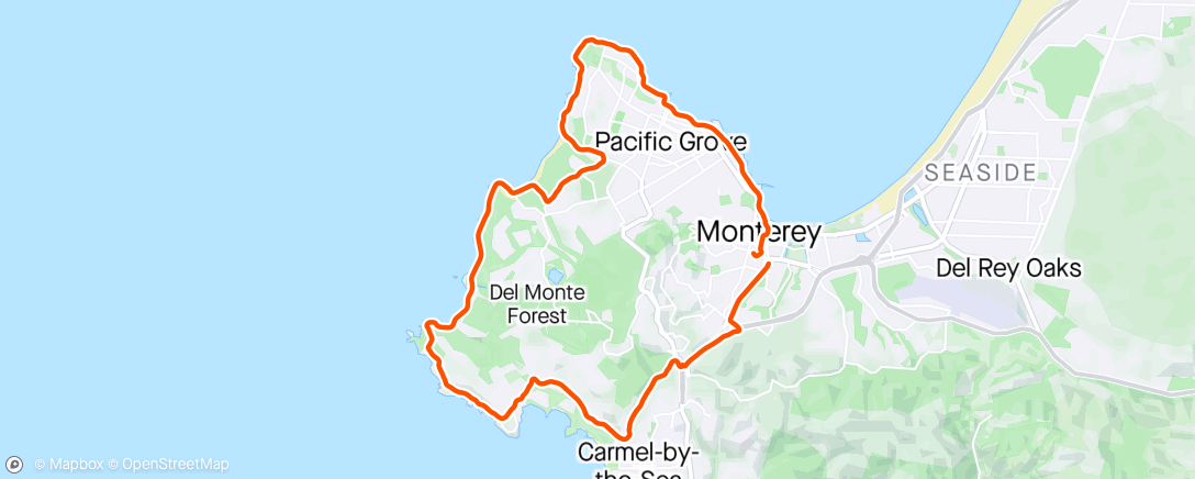 Map of the activity, Final Ride on the Peninsula 🌊🦦