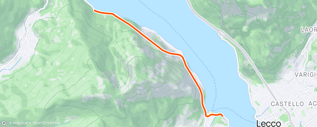 Map of the activity, ROUVY - Along Lake Como | Italy