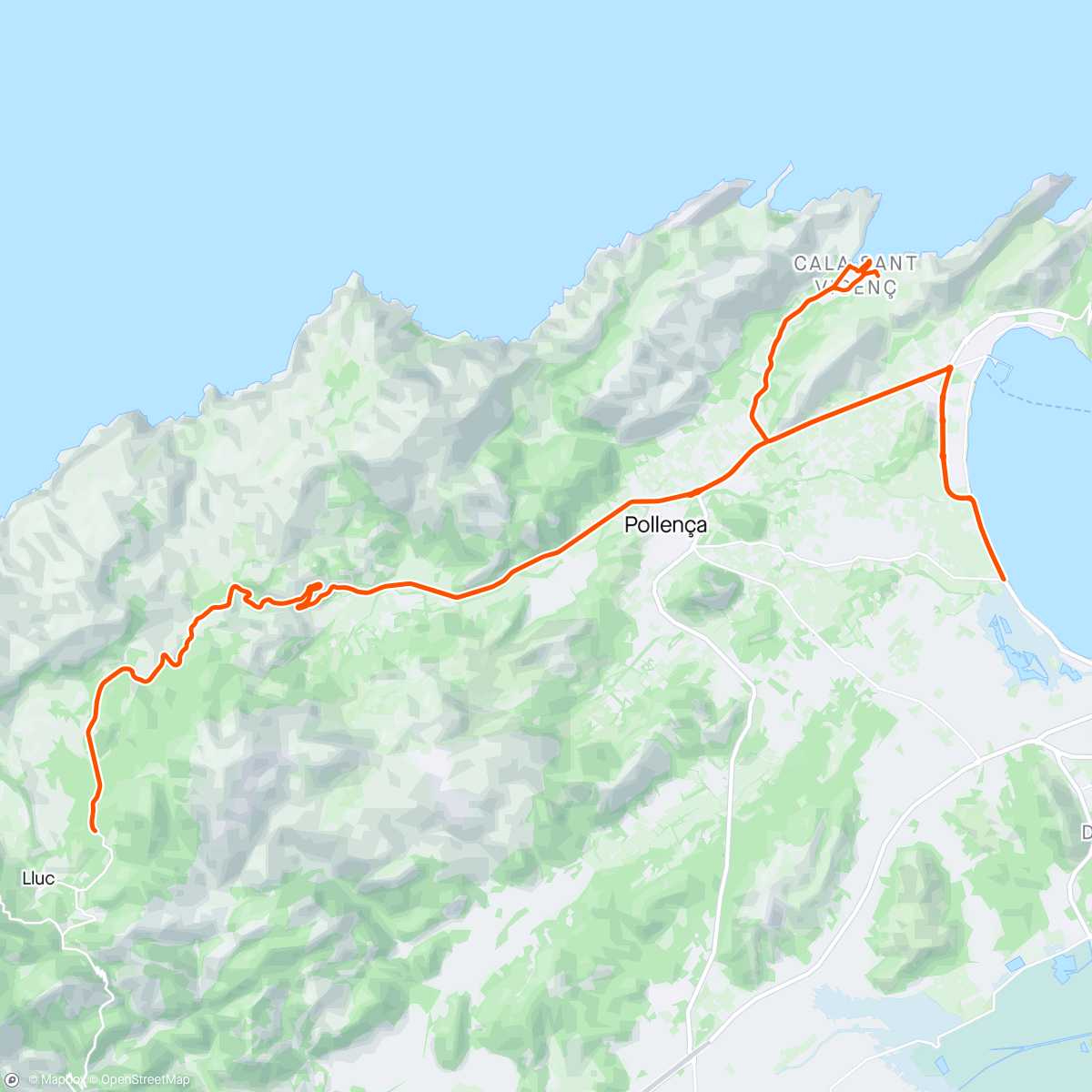 Map of the activity, Sheep ride