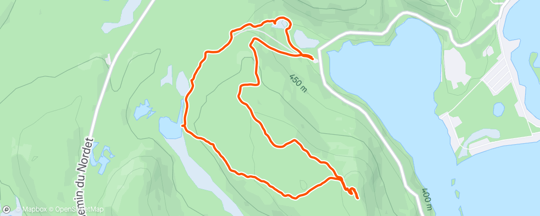 Map of the activity, Trail le matin