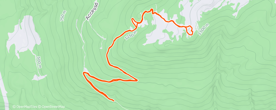 Map of the activity, Morning Backcountry Ski