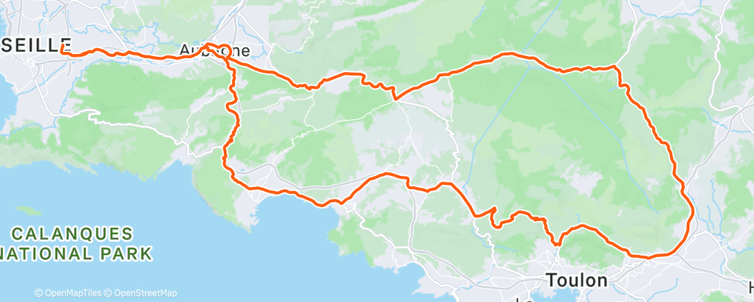 Carte de l'activité Vélo