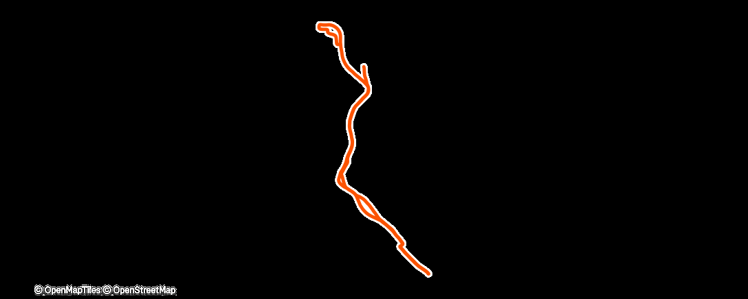 Map of the activity, Afternoon Run