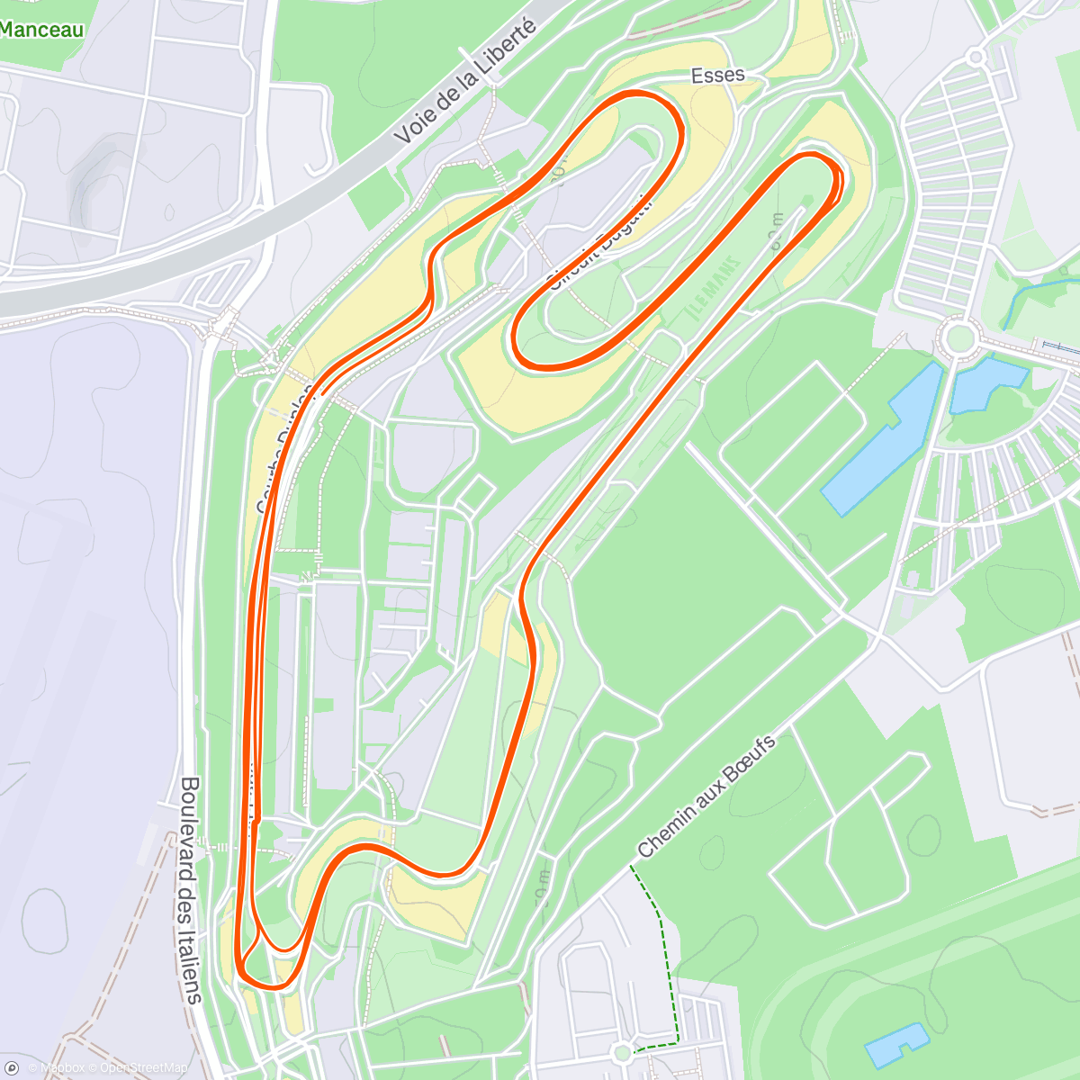 Map of the activity, Crazy day at the french gp