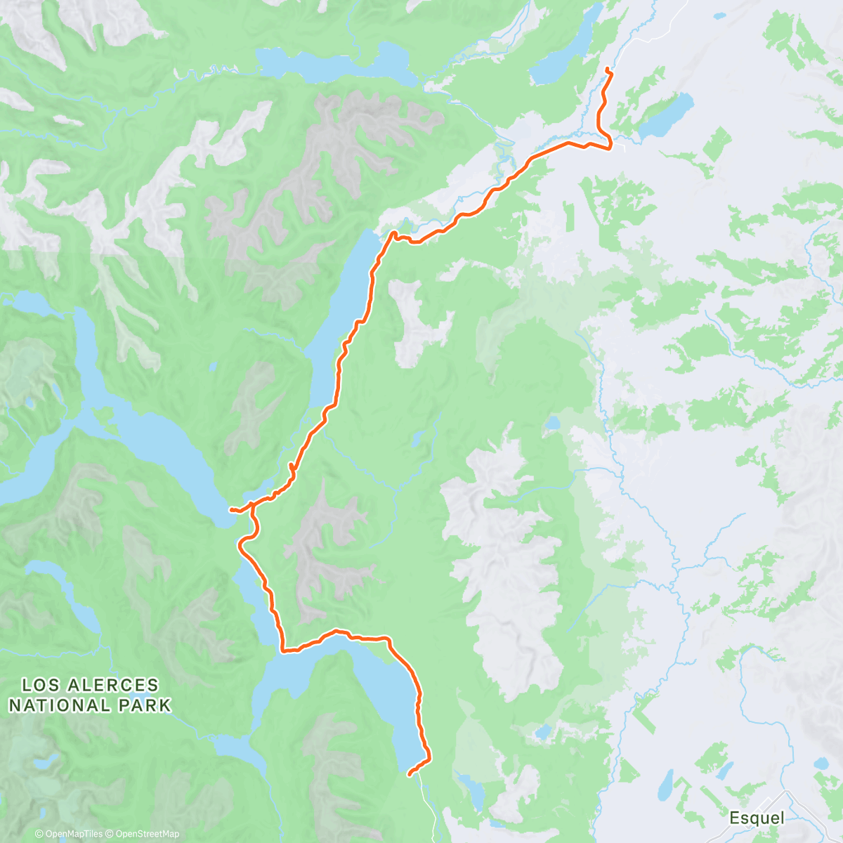 Map of the activity, Patagonia day 8.