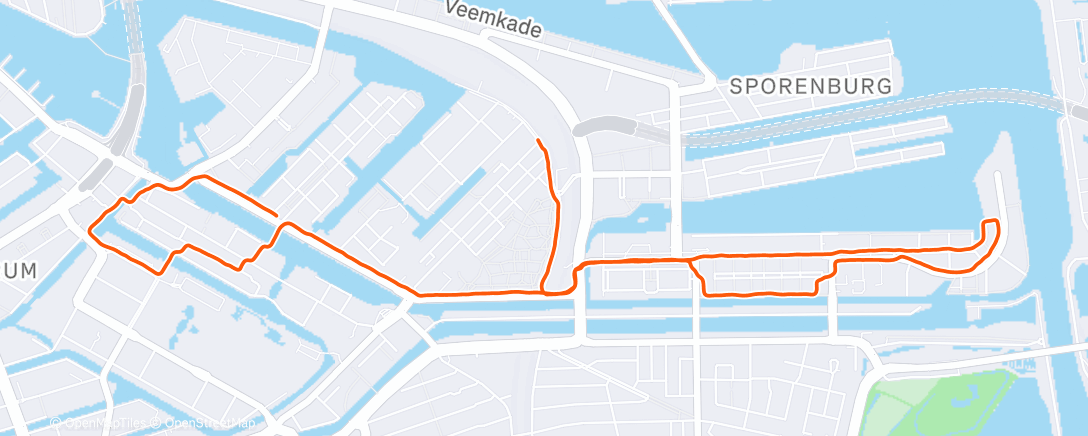 Map of the activity, Morning Run
