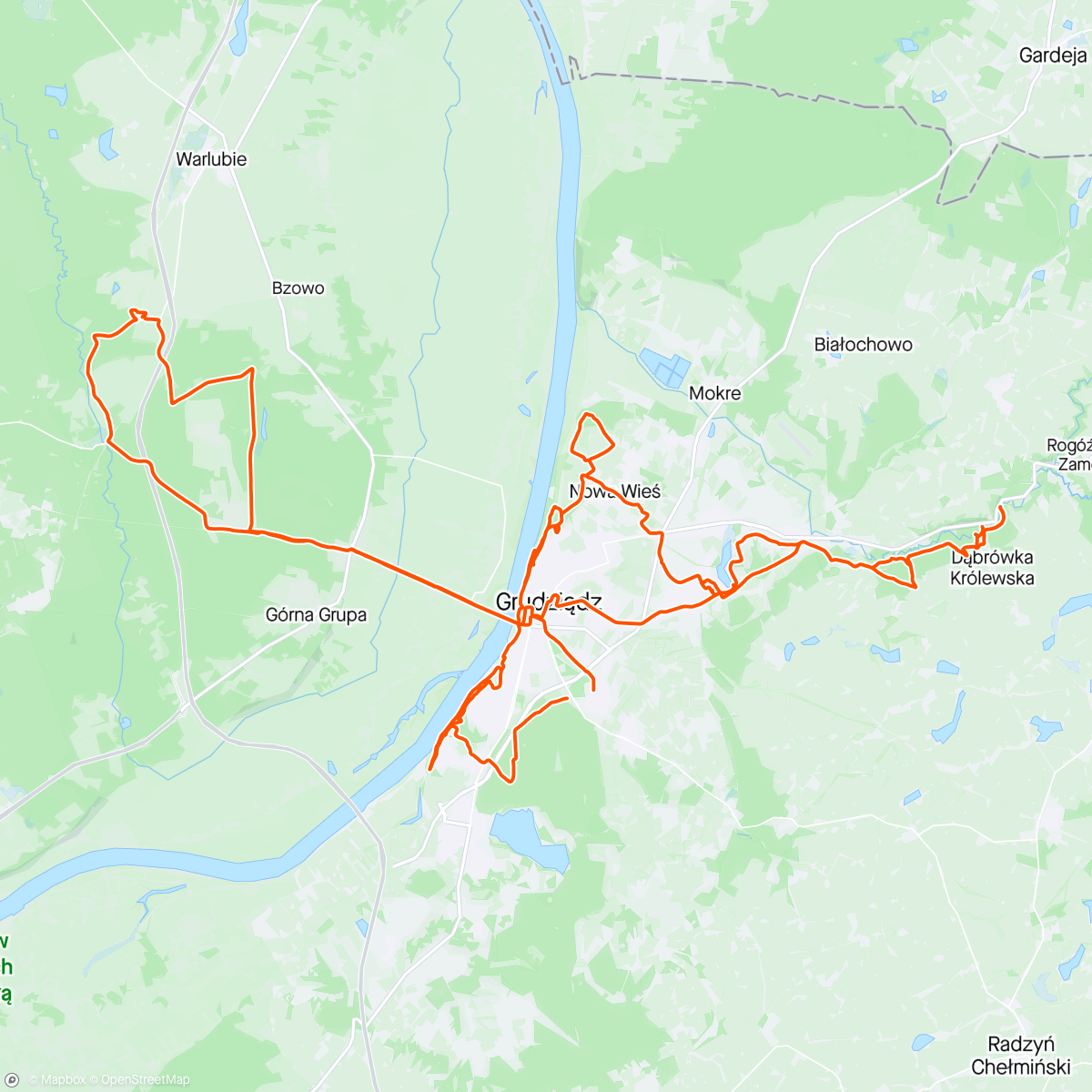 Map of the activity, Rano eMTeBe potem kibicowanie na półmaratonie 🙂 BRAWO