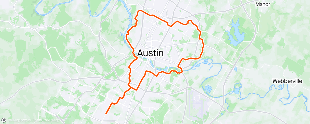 Map of the activity, Falling Back in Love With Austin