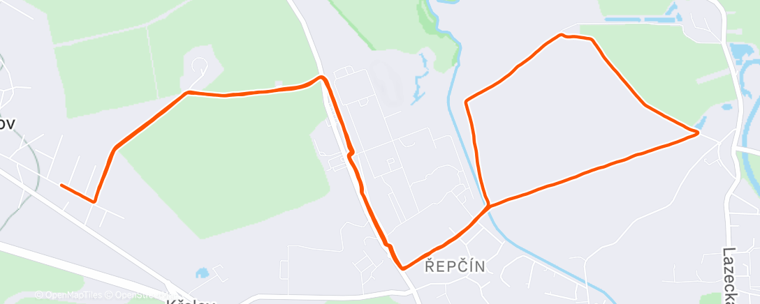Map of the activity, Morning Run