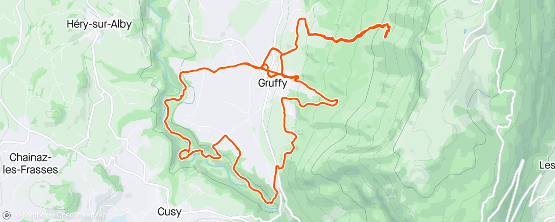Map of the activity, Cheering foulées de gruffy 😍