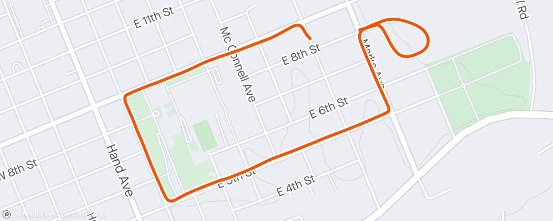Mappa dell'attività Run with Elías