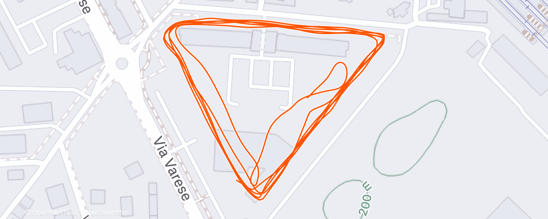 Map of the activity, Course à pied le matin