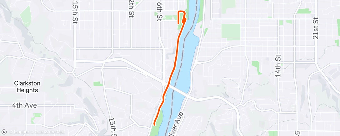 Map of the activity, Morning Run