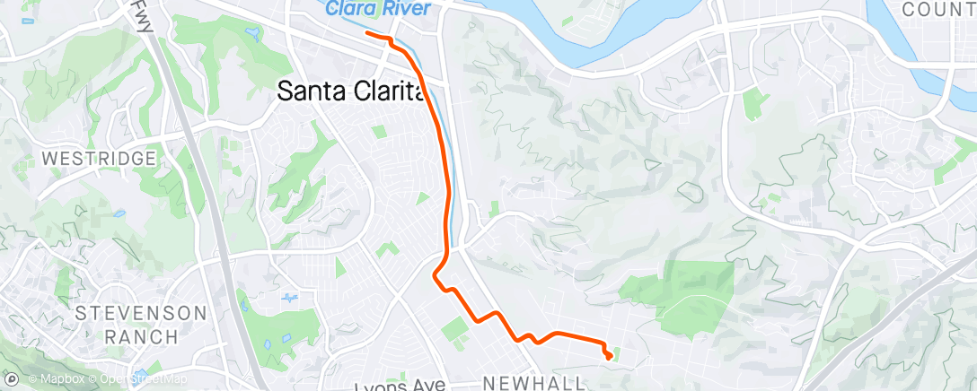 Map of the activity, Morning Run