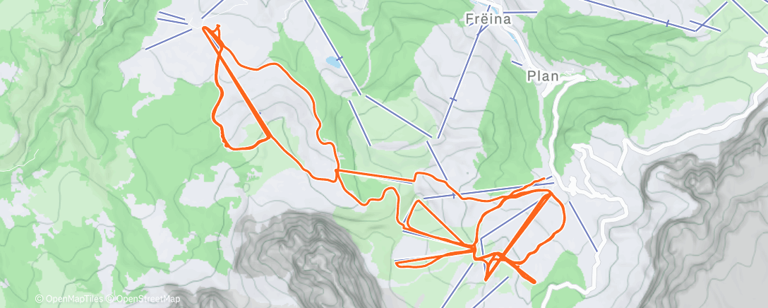 Map of the activity, Morning Alpine Ski