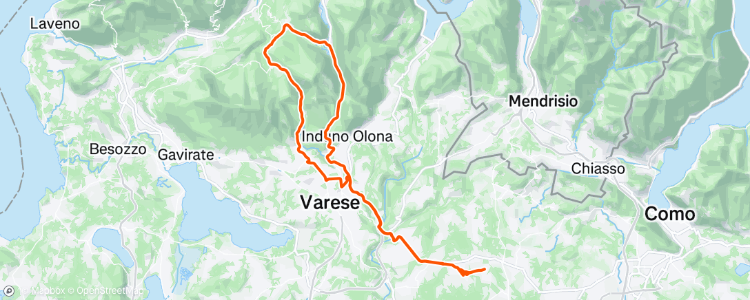 Mapa de la actividad (Giro pomeridiano)