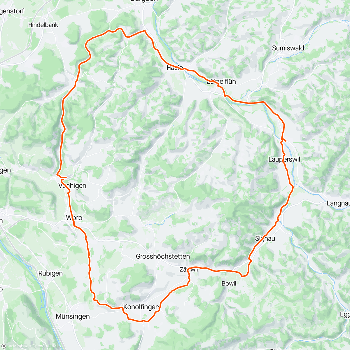 Map of the activity, Emmentaler Runde