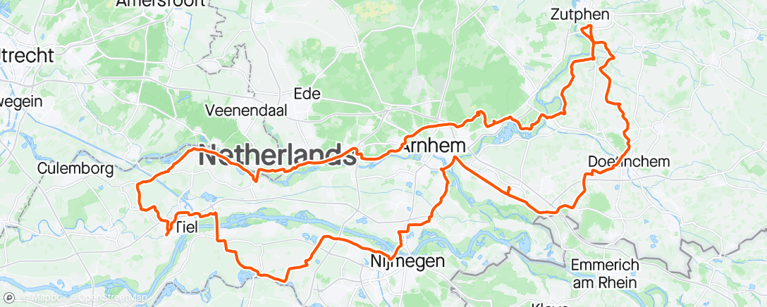 Mapa da atividade, Gelderse Elfstedentocht