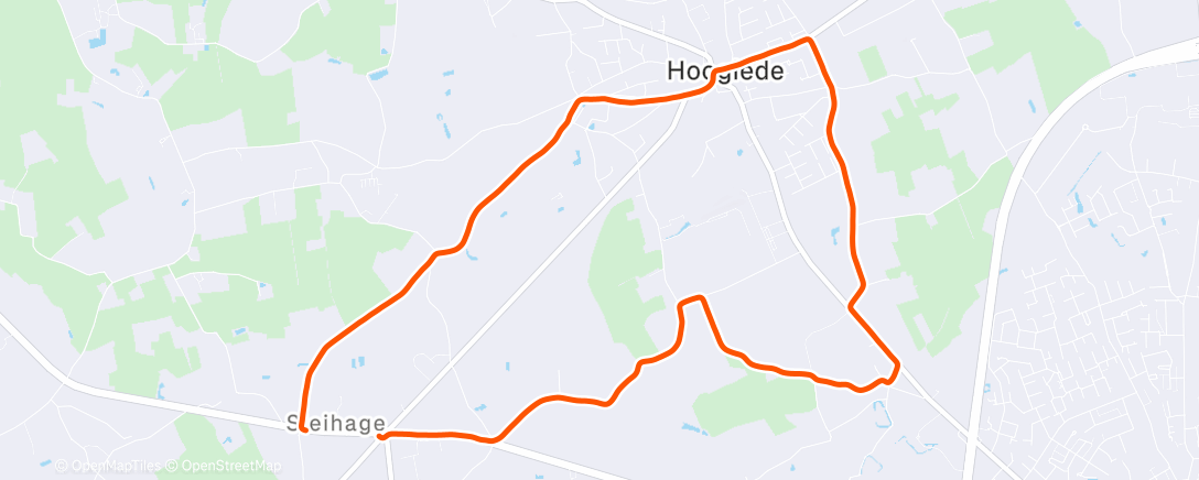 Map of the activity, Ochtendloop